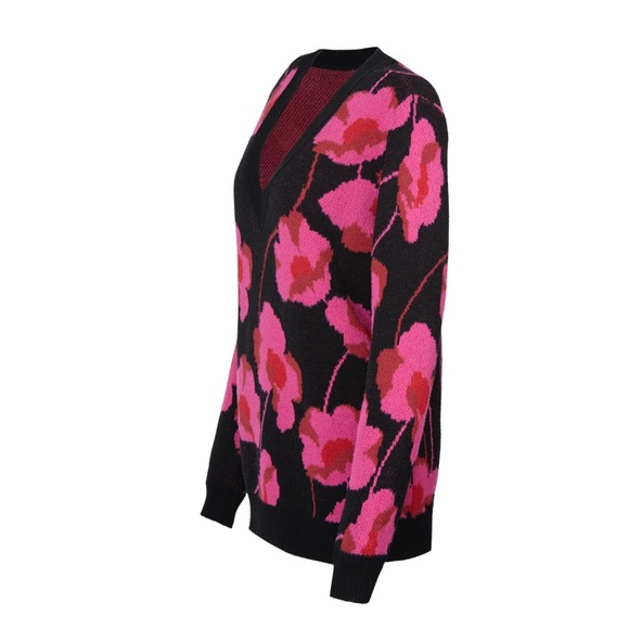 NWOT Cabi Rococo Pullover cotton blend Sweater SZ Small style #4102 pink floral - Picture 4 of 7